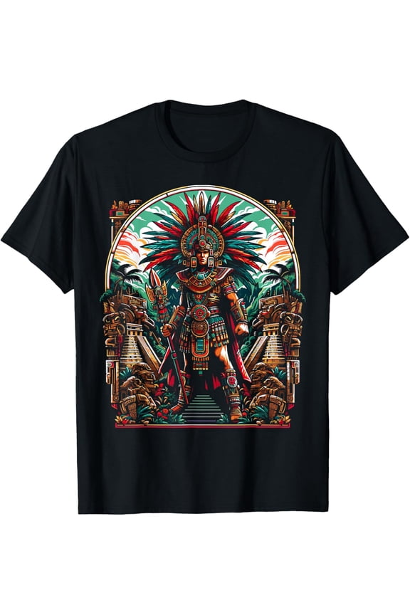 Aztec Warrior Mexico Native Mexican Aztec Civilization T-Shirt Tee
