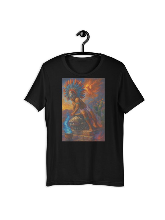 Aztec Warrior Quetzalcoatl T-Shirt Mexican Mythology Art Graphic