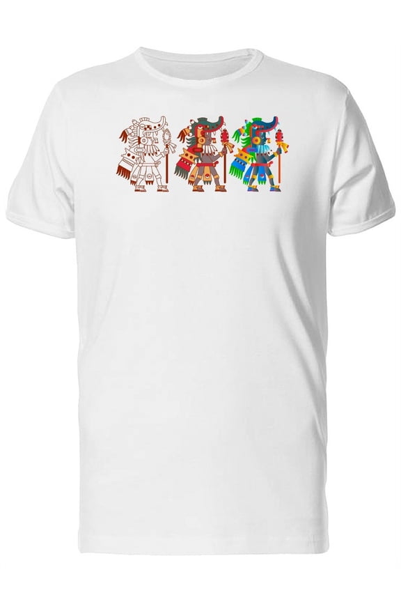 Aztec Warriors Multiple Designs T-Shirt Men -Image by Shutterstock, Male Large