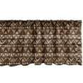 thumbnail image 1 of Aztec Window Valance, Doodle of Prehistoric Geometric Motifs in Earthy Tones Pattern, Curtain Valance for Kitchen Bedroom with Rod Pocket, 54" X 18", Pastel Brown Chocolate, by Ambesonne, 1 of 3