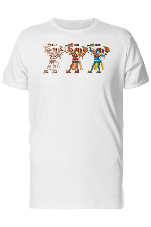 Aztec With Cacao Plants T-Shirt Men -Image by Shutterstock, Male Medium