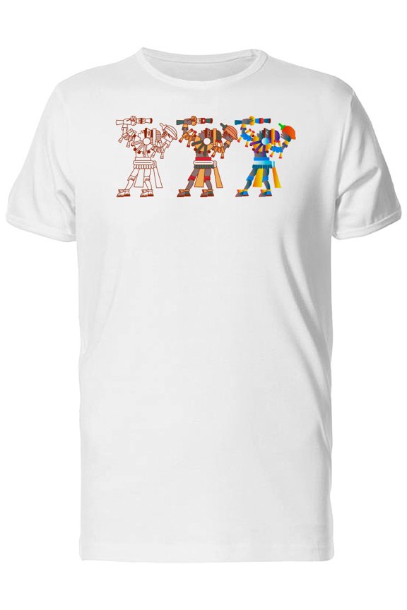 Aztec With Cacao Plants T-Shirt Men -Image by Shutterstock, Male Small