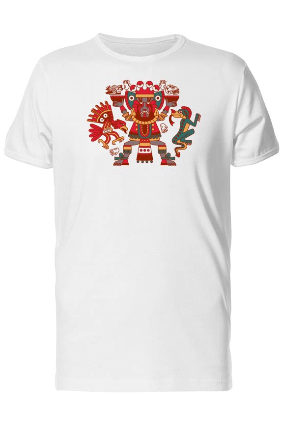 Aztec With Eagle And Dog T-Shirt Men -Image by Shutterstock, Male Small