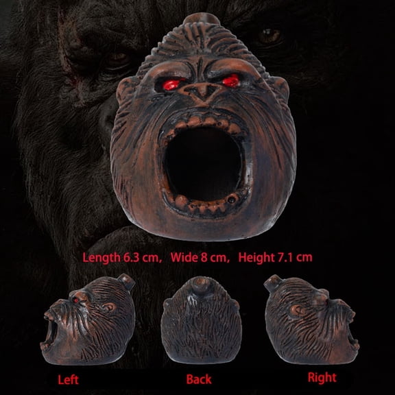 The Aztec civilization prank death whistle is made of funny resin and shaped like a gorilla. It can be used as a whistle and produce a high volume of 120 decibels.