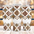 thumbnail image 1 of Aztec ornament 40oz Quencher tumbler sublimation Southwest Tribal ornament Waterslide, 1 of 3