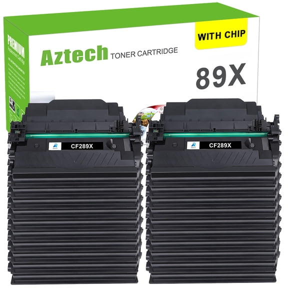 Aztech 20-Pack Compatible Toner Cartridge with Chip for HP CF289X 89X Printer Ink (Black)