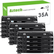 Aztech 35A Toner Cartridge Compatible for HP 35A CB435A for HP LaserJet P1005 P1006 P1007 P1008 P1009 Printer Ink Black, 10-Pack