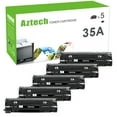 thumbnail image 1 of Aztech 35A Toner Cartridge Compatible for HP 35A CB435A for HP LaserJet P1005 P1006 P1007 P1008 P1009 Printer Ink (Black, 5-Pack), 1 of 9