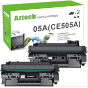 Aztech Compatible Toner Cartridge Replacement for HP 05A/ CE505A Black, 2PK