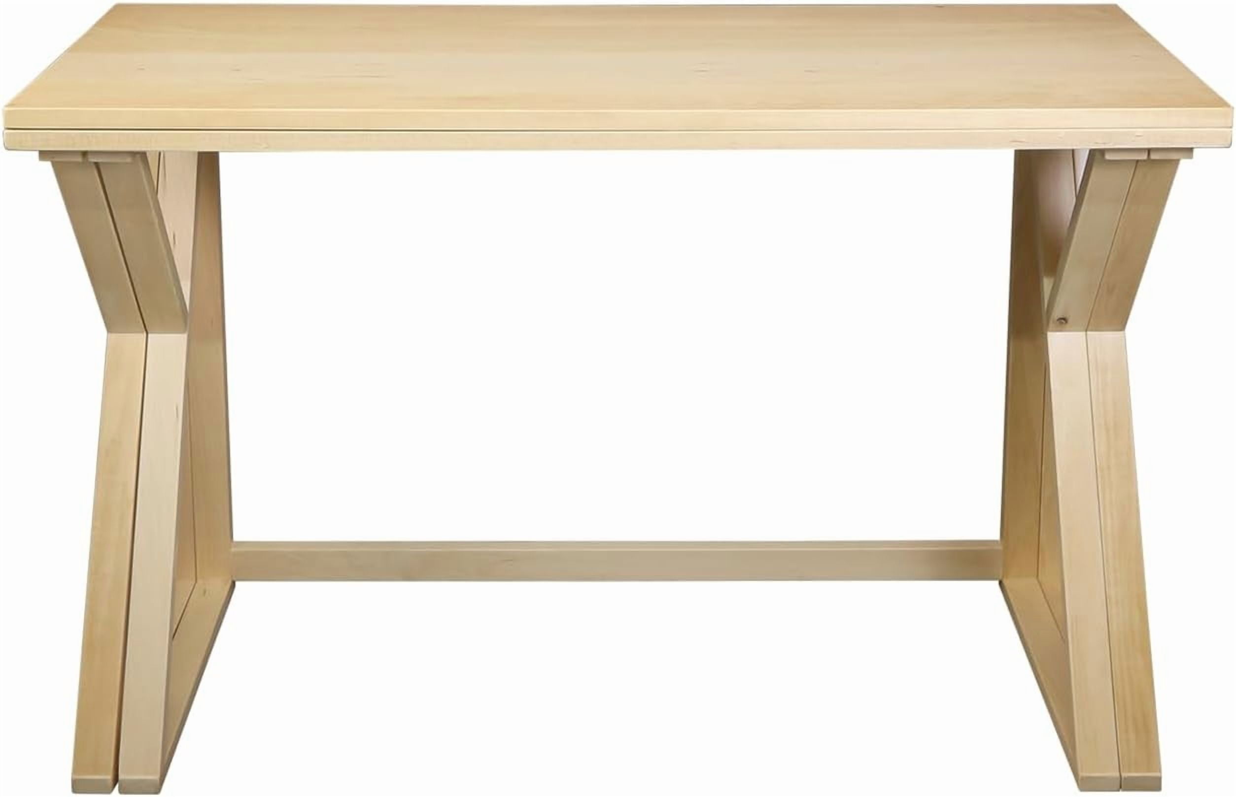 Aztecs Folding Console to Dining Convertible Table with Solid American ...