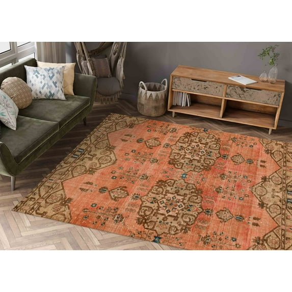 Aztek Rugs, Gift For Him Rugs, Geometric Rug, Large Rug, Soft Rug, Chenille Printed Stye Rug, Turkish Rug, Pattern Rugs, Non Slip Rug, Door Mat Rugs, 5.2'x7.5' - 160x230 cm