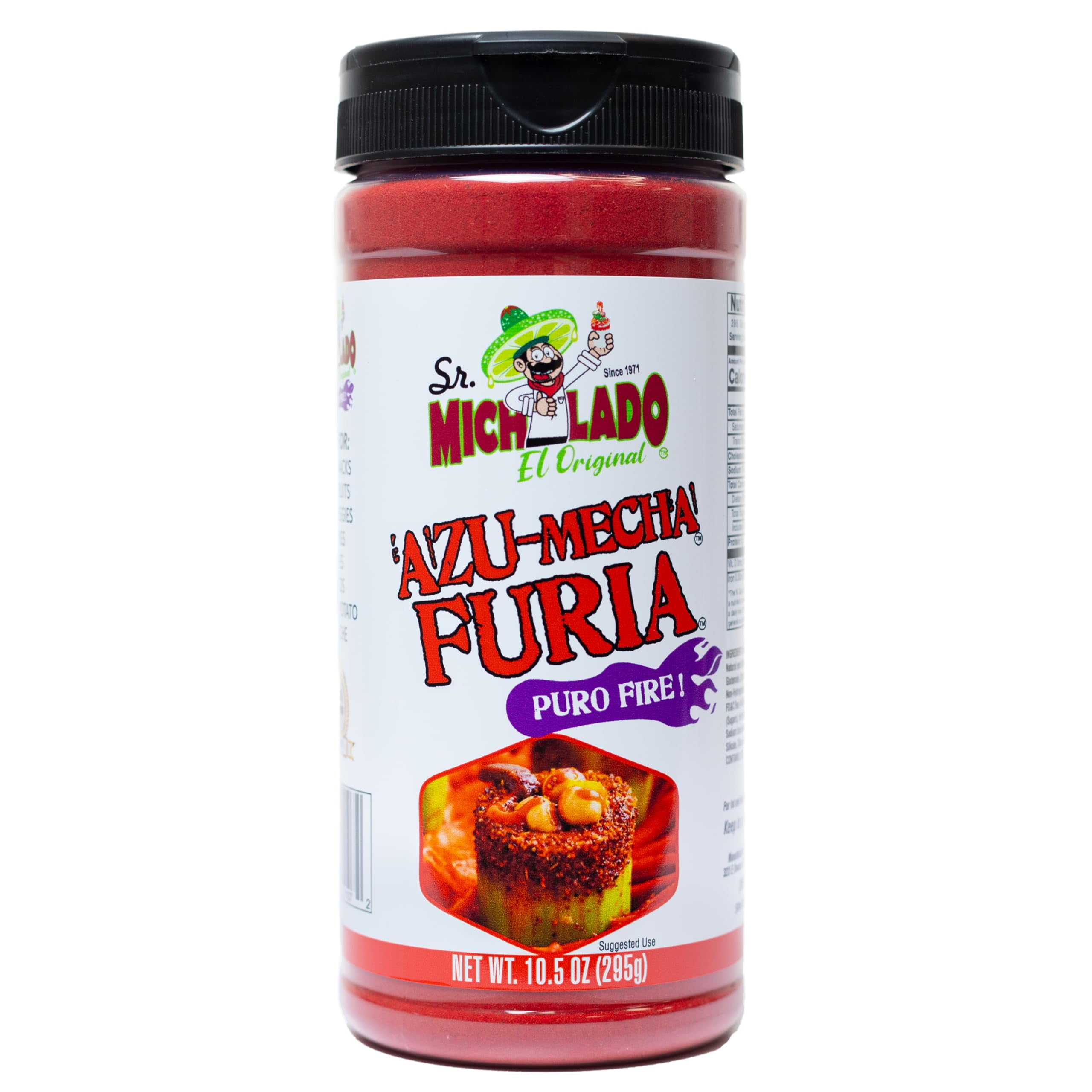 Azu-Mecha FURIA Snack Seasoning - MDA05&nbsp;Sr. Michelado - Bottle Snack Flavor powder - Use for Snacks, Fruits, Veggies, Wings, Fries, Tacos, Baked Potato, Ceviche, etc