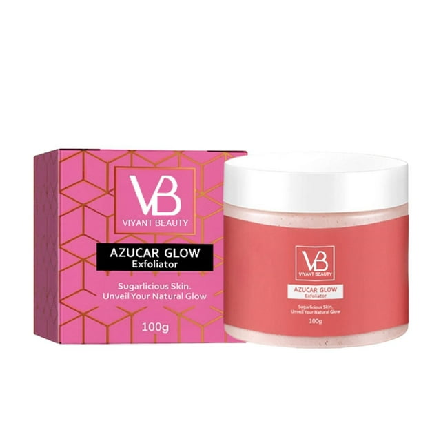 Azucar Glow Brightening Exfoliator - Viyant Beauty Sugar Scrub 100g, Gentle Skin Polisher for Smooth & Glowing Face/Body