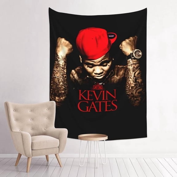 AzudyaPle Tapestry Kevin Rapper Gates Wall Hanging Tapestry Wall Art Wall Tapestry for Bedroom Living Room Dorm Kitchen Home Decor