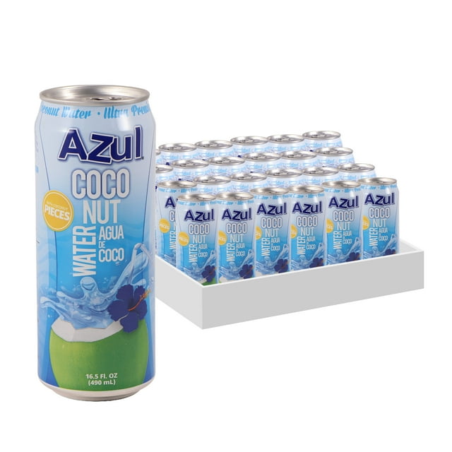 Azul Coconut Water With Pulp, Natural Hydrating Coconut Elixir, (24x16