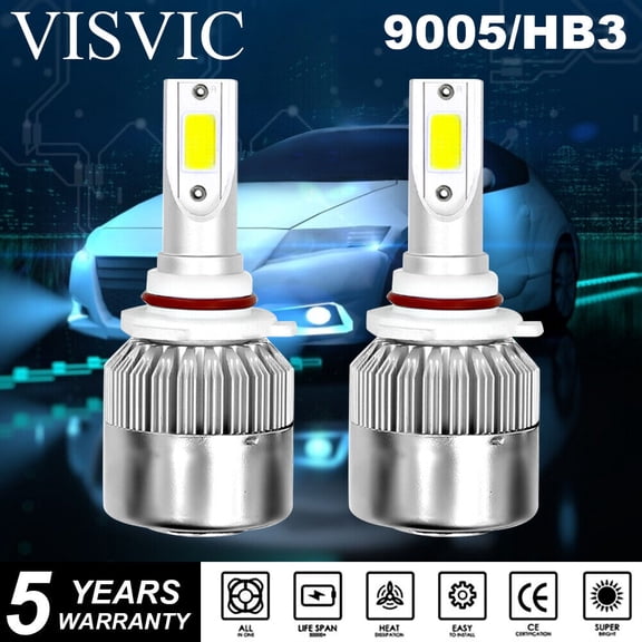 Azul hielo Luces Fuertes Para Auto Coche Luz Carro Bulbs HB3/9005 LED 8000K C6