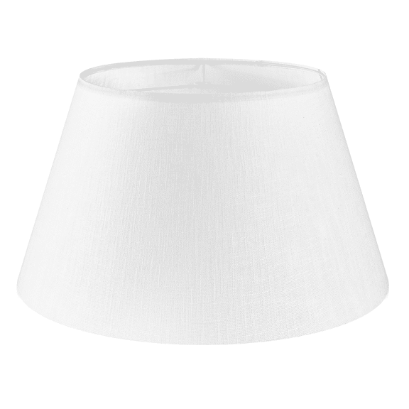 AzulHome Lamp Shade 11.5"Top x 17.9"Bottom x 10.7"Height Round Lampshade, Linen Lampshade Drum Lamp Shades, Fabric Lampshades Replacement, Barrel Lamp Shades for Table Lamps, (White)