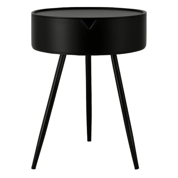 AzulHome Nightstand, Modern Side Table Bedroom with Storage, Small End Bedside Table with Drawer for Living Room, Office, Dorm Small Spaces (Black)