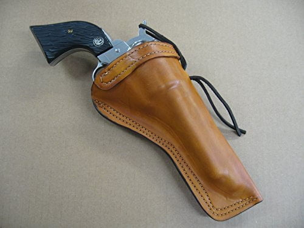 Azula Custom Leather Molded Cross Draw Gun Holster for Ruger Vaquero 5.5" Single Action Revolver TAN RH