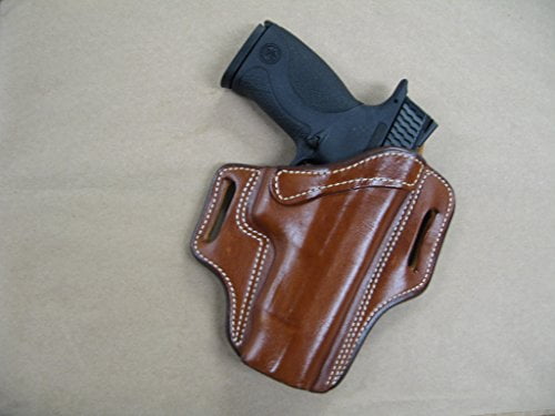 Azula Leather 2 Slot Molded Pancake Belt Holster for S&W Smith & Wesson M&P Pistol TAN RH