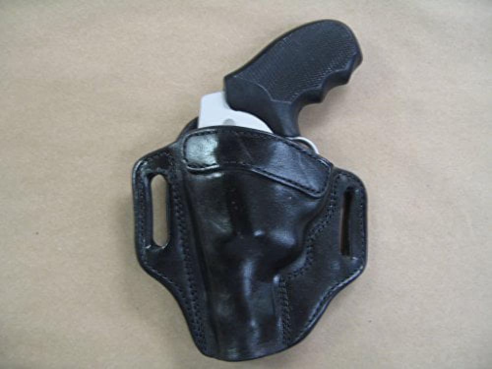 Azula OWB Leather Pancake Holster For Kimber Compact 1911 (3"-3.5" Barrel) - Right Hand, Black, Belt Loops