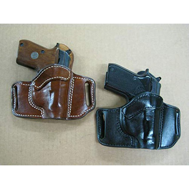 Azula OWB Leather 2 Slot Molded Pancake Belt Holster for Ruger LCP, LCPII 380 Black RH