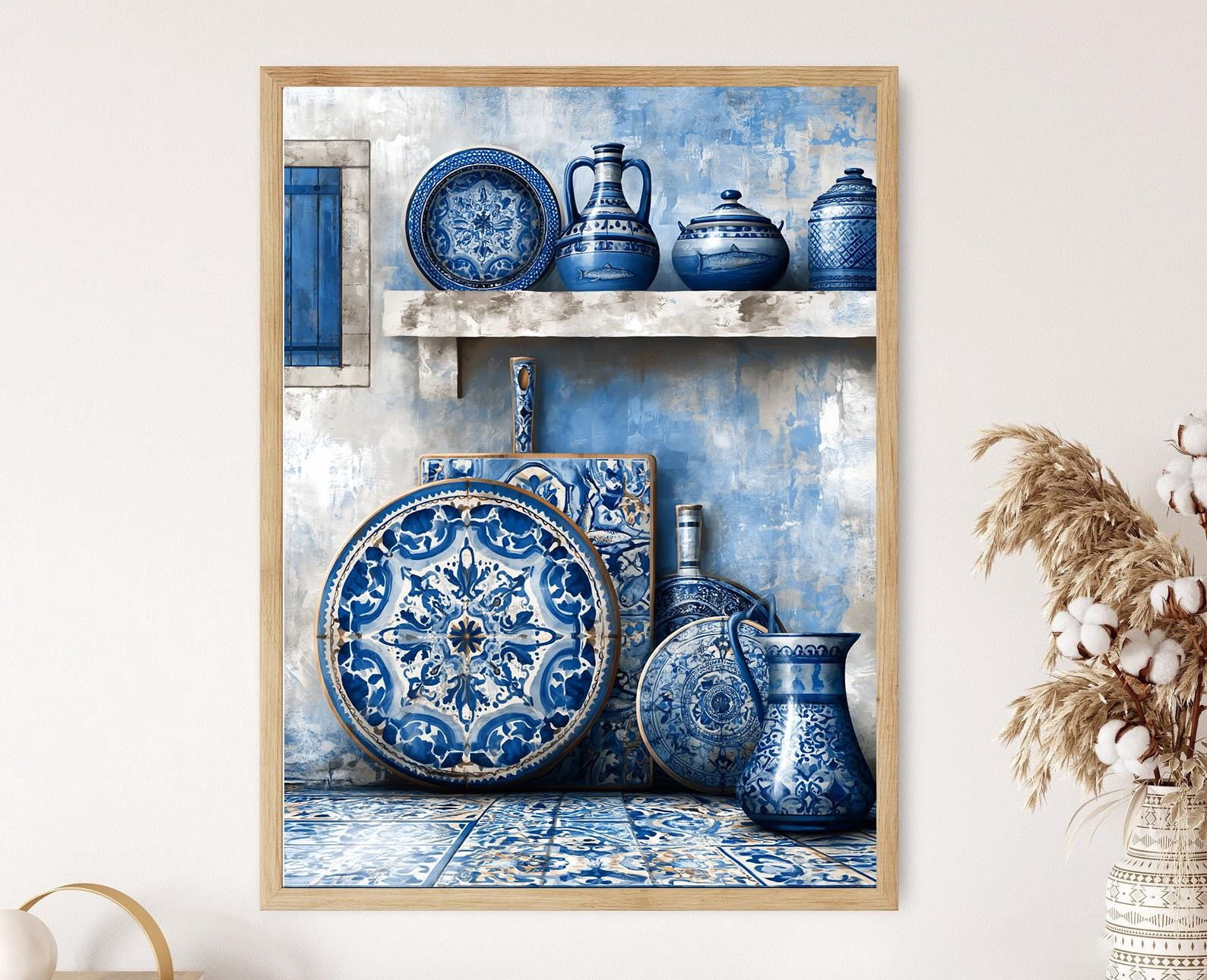 Azulejo Bread Board Collection, Portuguese Painted Kitchen, Fine Art ...