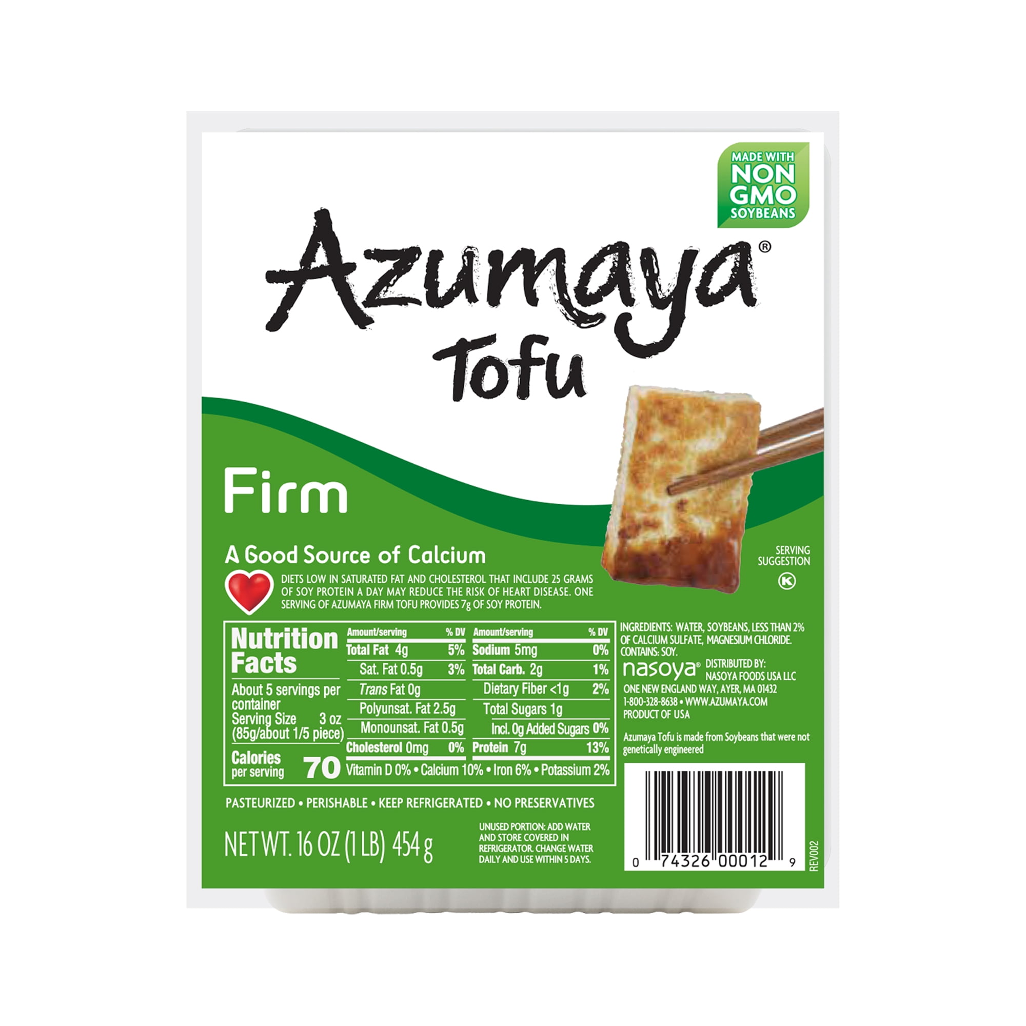 AZUMAYA Azumay Firm Natural Tofu 16oz, Refrigerated