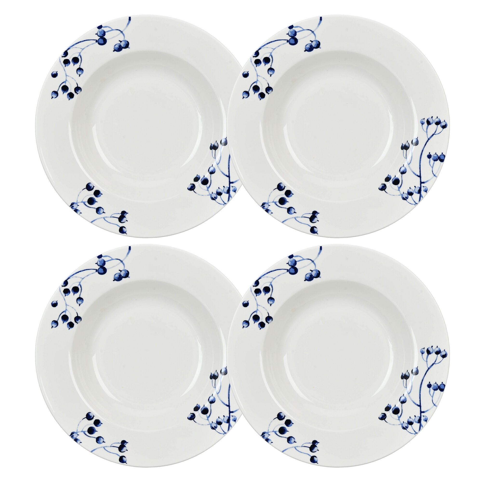 Azur de Limoges Bone China Deep Plate Set of 4