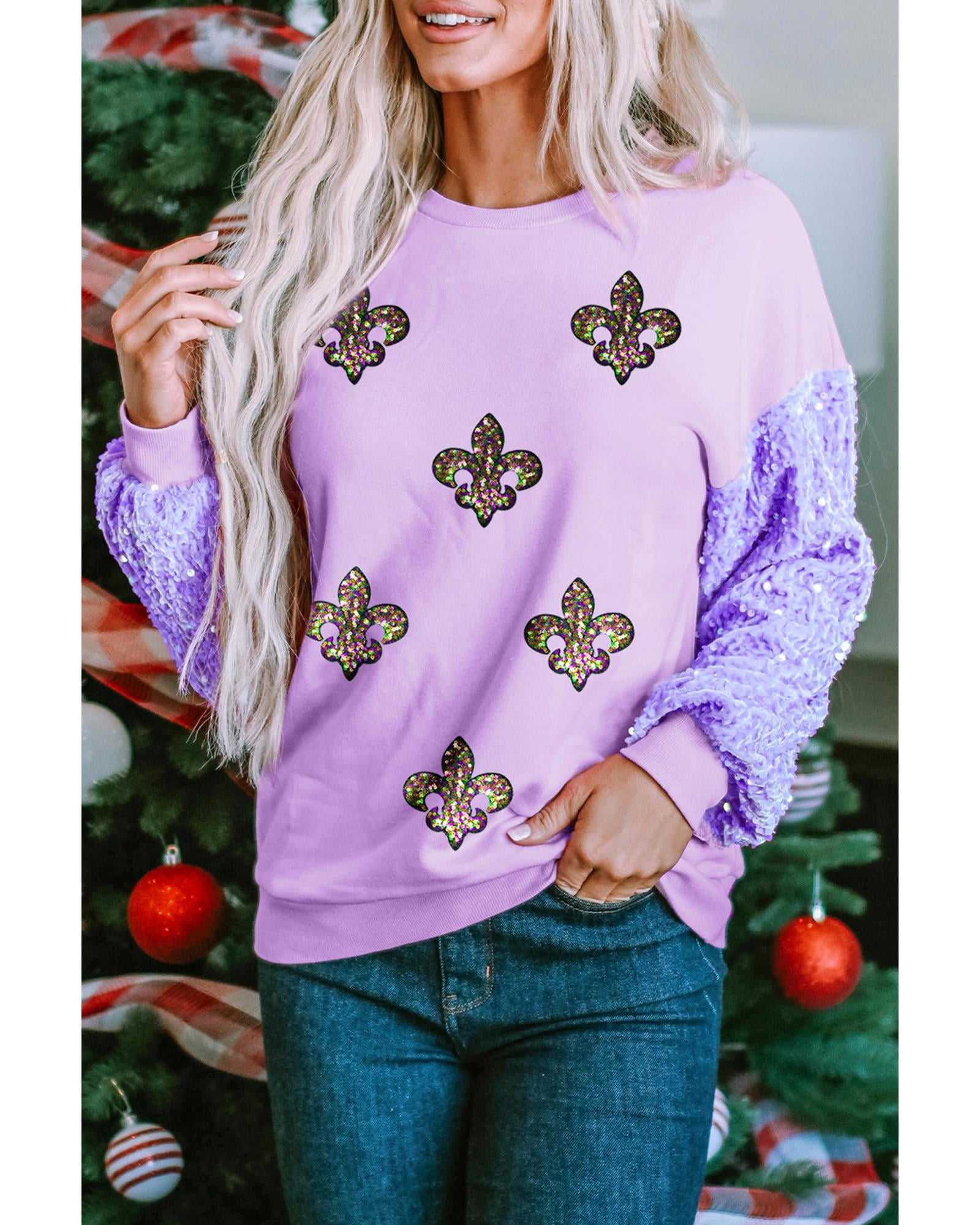 mardi gras sequin t shirt