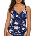 thumbnail image 1 of Azura Womens Botanica Underwire Tankini Top F-Cups Style-SS11564F, 1 of 6