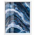 thumbnail image 1 of Azure Abyss Layers Shadowbox Print Teal Abstract Art by Art Remedy, White Frame, 30 x 36, 1 of 7