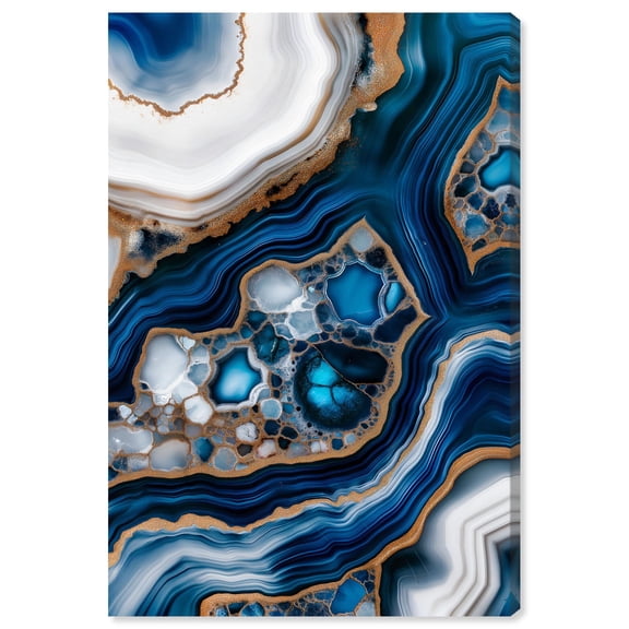 Azure Alveoli I Canvas Blue Geode Wall Art by Art Remedy, Gallery Wrapped, 30 x 45