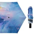 thumbnail image 1 of Azure Blue Marble Compact Sun Umbrella Windproof Travel Umbrellas for Rain Strong Portable UV Protection, 1 of 8