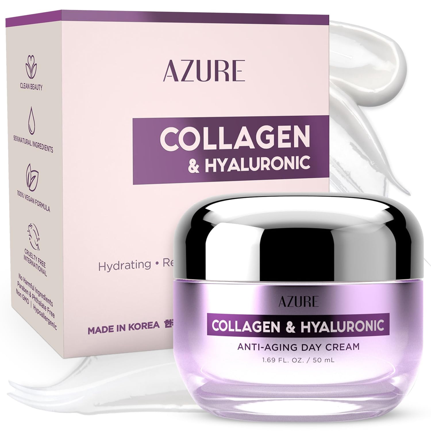 Azure Dermatologist Tested Collagen SSF20 & Hyaluronic Acid Face K