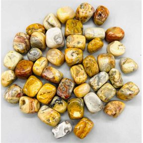 Azure Green GTAGACLB 1 lbs Agate, Crazy Lace Tumbled Stones
