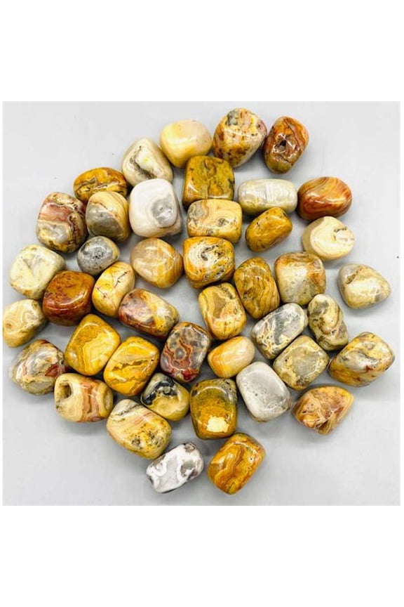 Azure Green GTAGACLB 1 lbs Agate, Crazy Lace Tumbled Stones