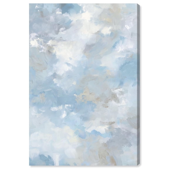 Azure Mist Shimmer Canvas Print Calming Wall Art by Art Remedy, Gallery Wrapped, 16 x 24