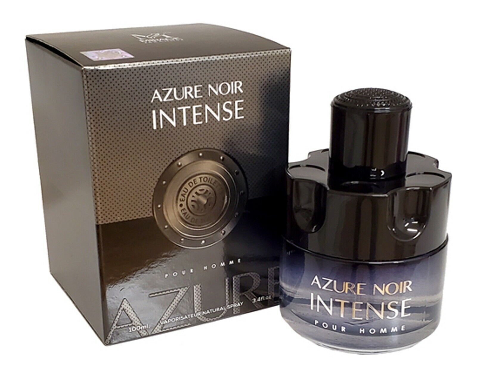 Azure Noir Intense Men's EDT Spray Long Lasting Perfume 3.4 Oz