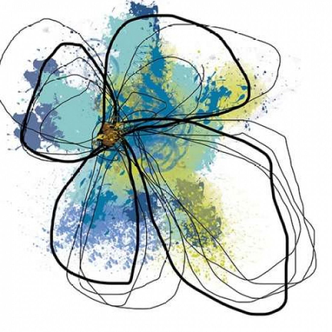 Azure Petals I Canvas Art - Jan Weiss (24 x 24)