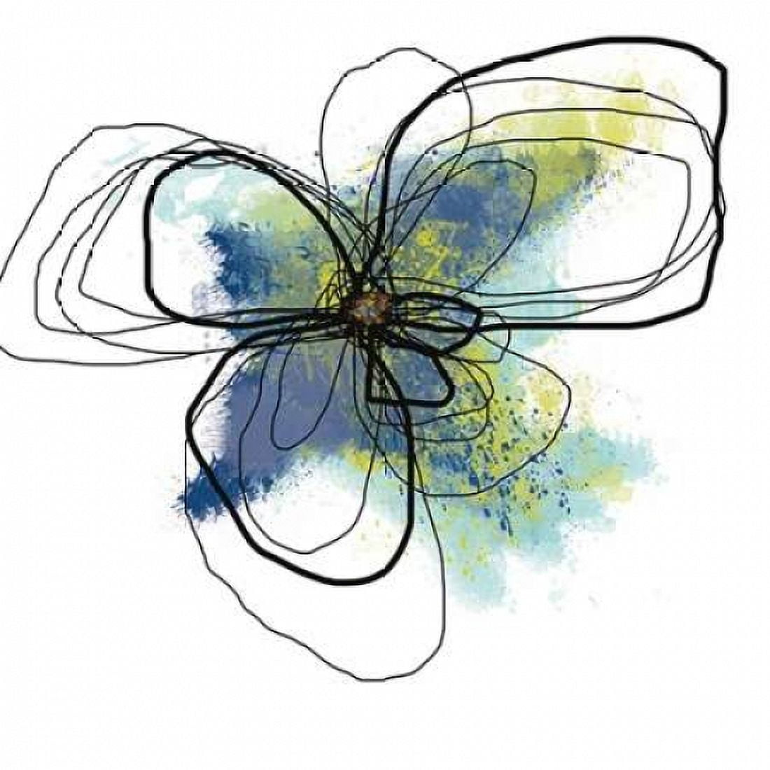 Azure Petals II Canvas Art - Jan Weiss (24 x 24)