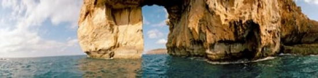 Azure Window natural arch in the sea Gozo Dwejra Malta Canvas Art - Panoramic Images (40 x 10)