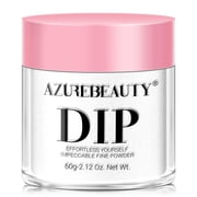 AzureBeauty Clear Dip Powder 60g, Transparent Acrylic Dipping Powder for French Nail Art, Odor-Free Long-Lasting Manicure DIY, No Nail Lamp Needed
