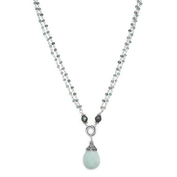 AzureBella Jewelry Multicolor Amazonite Bead Necklace Endless Style - No Clasp