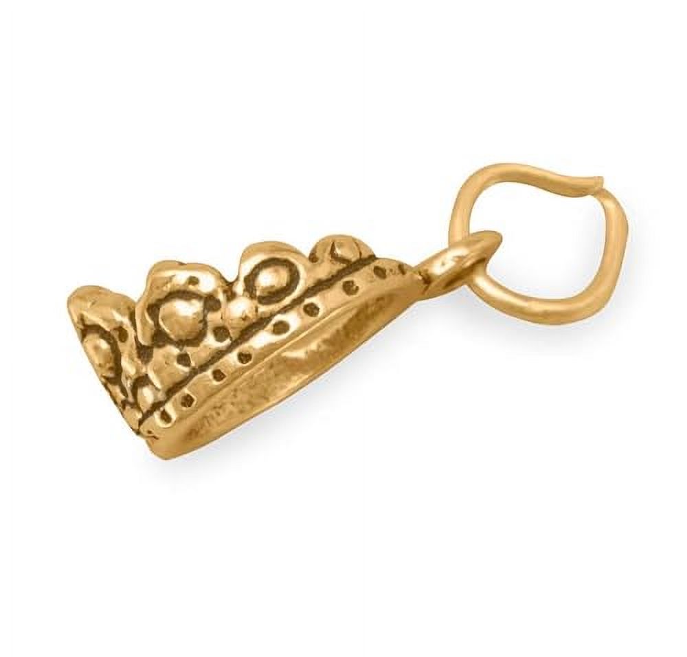 AzureBella Jewelry Tiara Crown Charm Gold-plated Sterling Silver ...