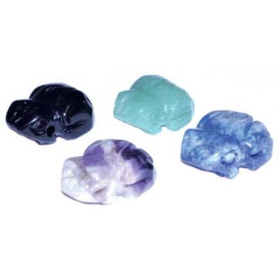 AzureGreen GAF15VAR12 15 mm Frog Various Stones, Set of 12