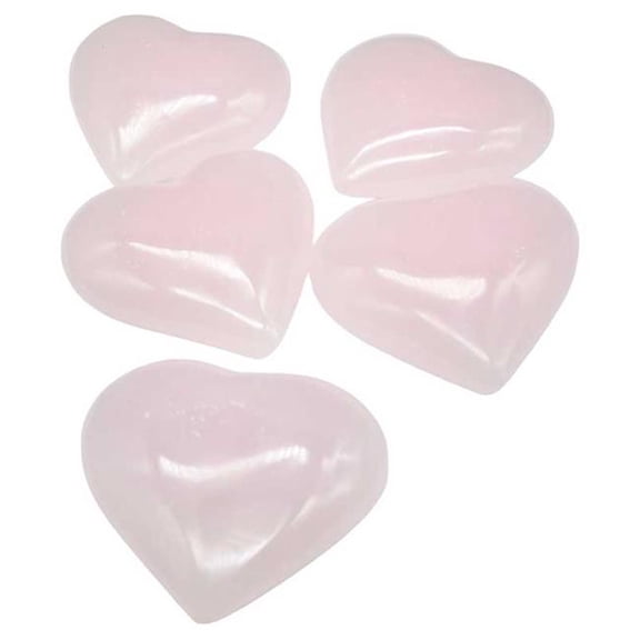 AzureGreen GHCALP5 2 in. Calcite, Pink Heart - Set of 5
