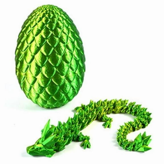 AzureGreen SD3423 3D Printed Dragon Egg, Green