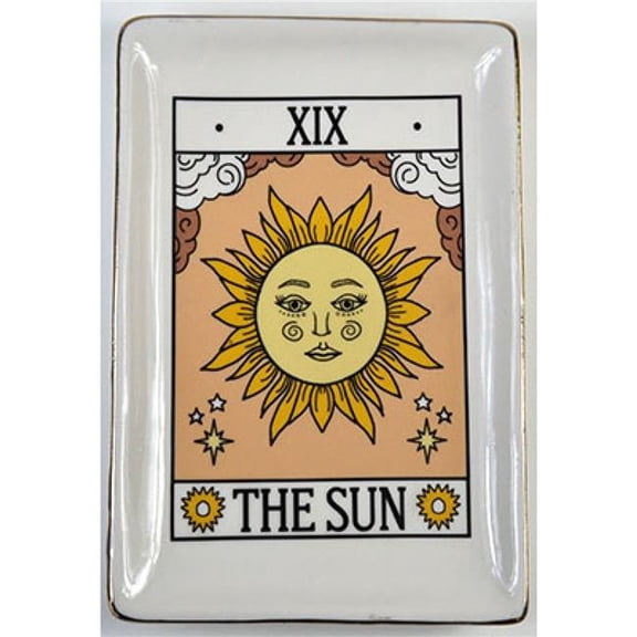AzureGreen FD3450 4.5 x 6.5 in. Sun Tarot Dish
