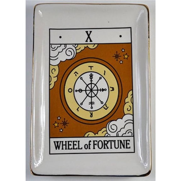 AzureGreen FD3452 4.5 x 6.5 in. Wheel of Furtune Tarot Dish